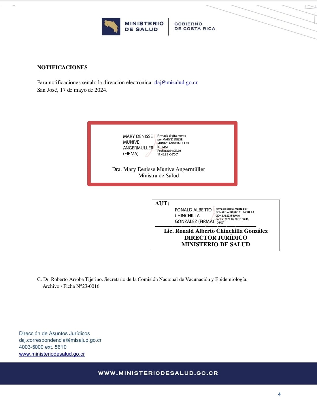 MINISTRA MIENTE AL DECIR QUE NO SOLICITÓ EL REGRESO DE OBLIGATORIEDAD DE VACUNA COVID EN MENORES