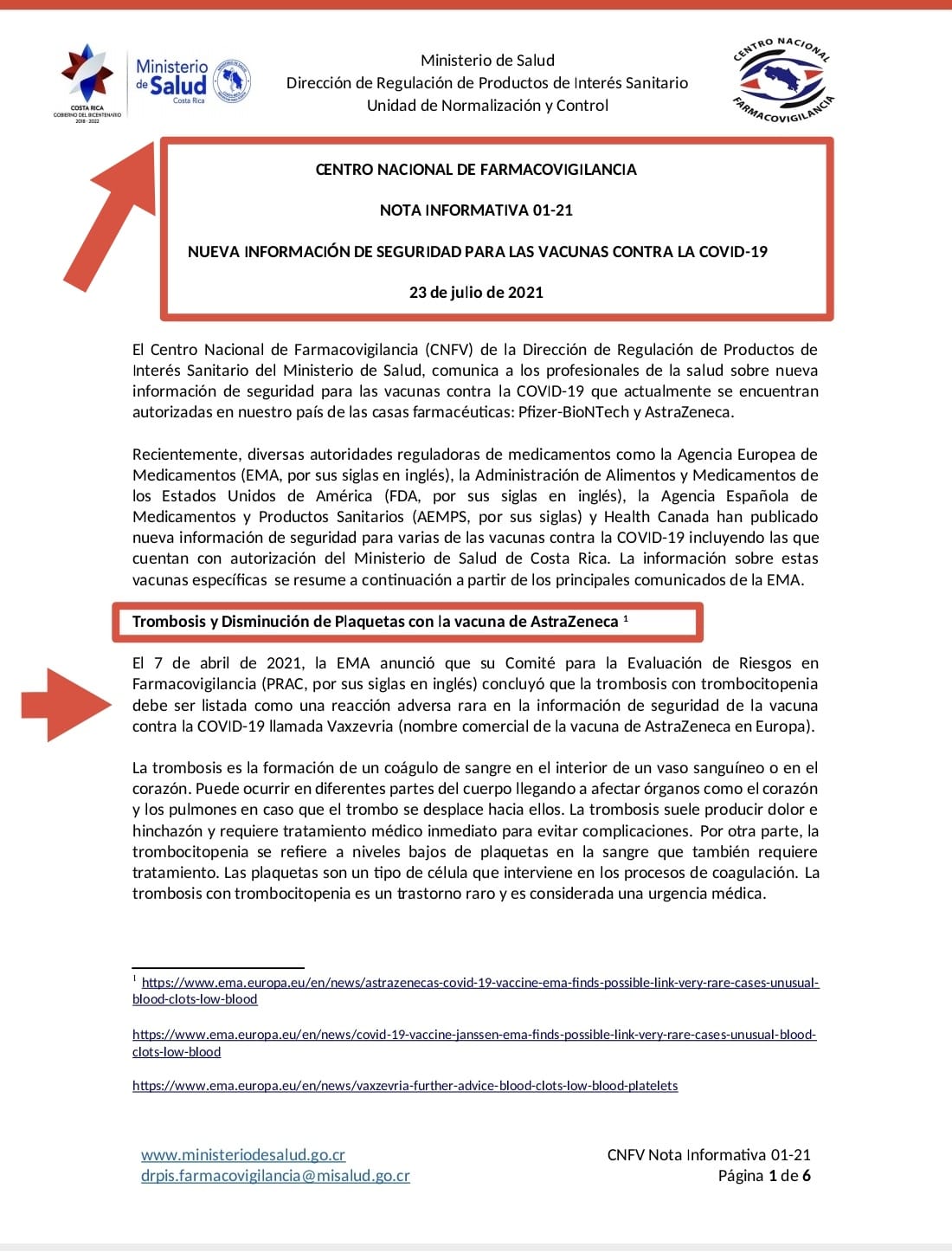 SALUD CONOCÍA DE LOS EFECTOS ADVERSOS DE LAS VACUNAS DESDE ANTES DE DECLARARLAS OBLIGATORIAS