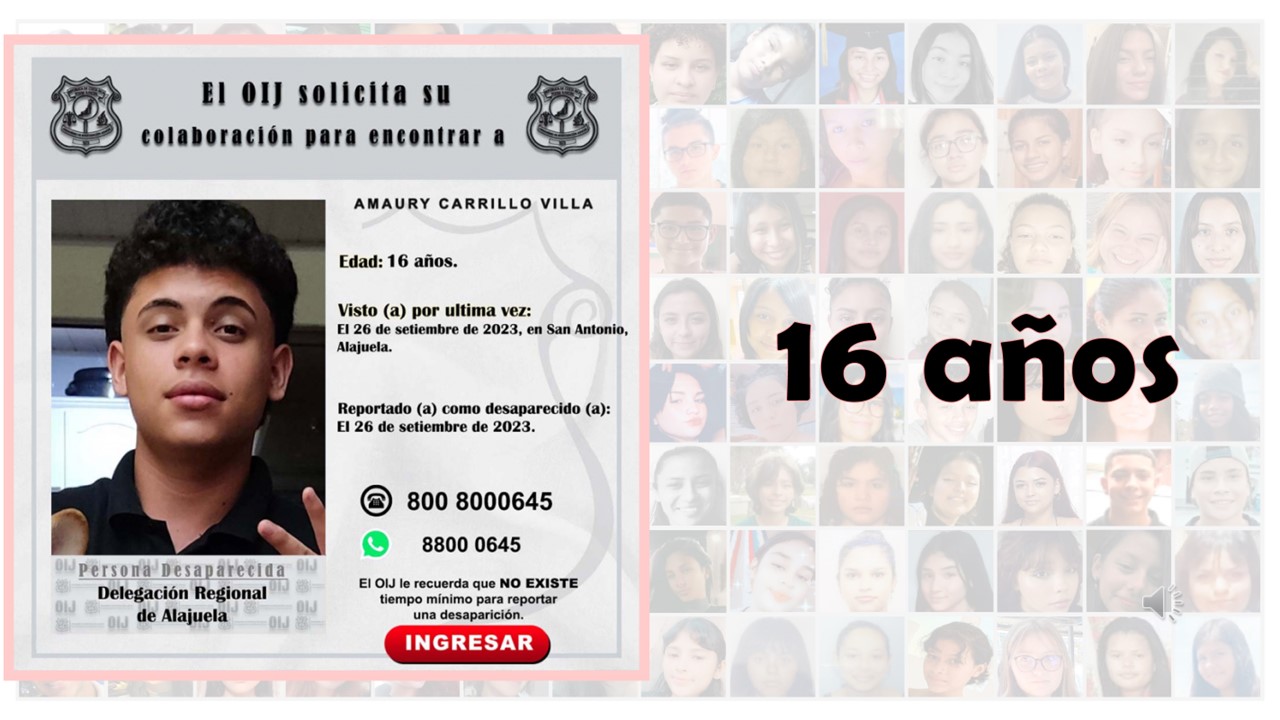 200 ADOLESCENTES DESAPARECIDOS: ANÁLISIS DE UNA EPIDEMIA SILENCIOSA EN COSTA RICA
